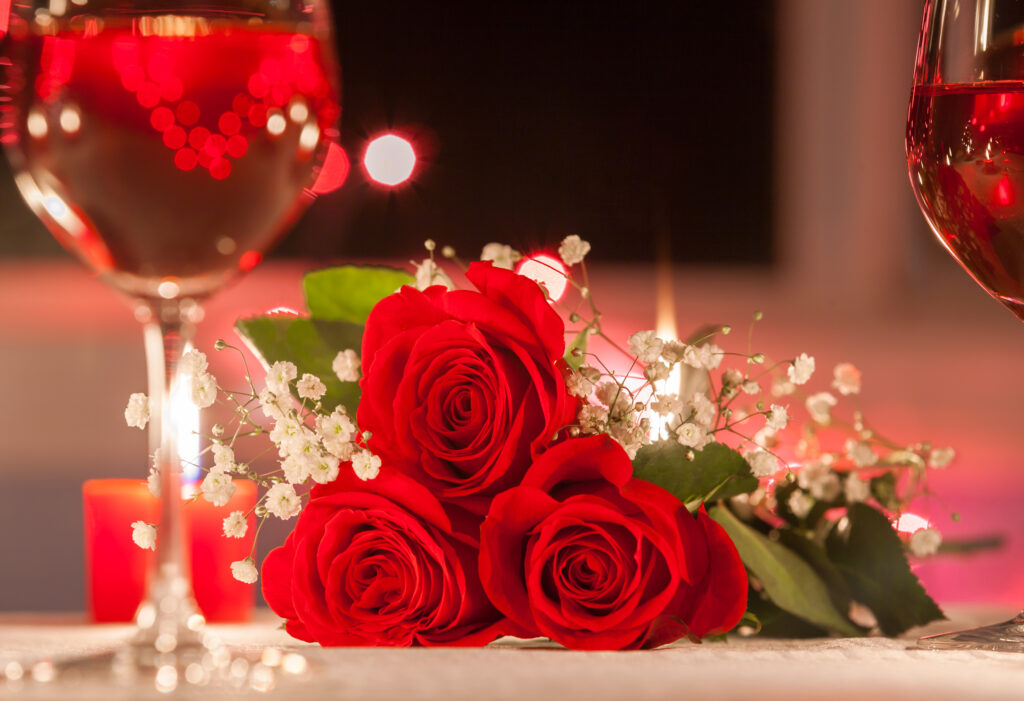 Romantic red roses
